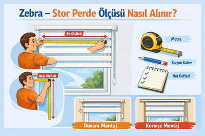 Zebra - Stor Perde Ölçüsü Nasıl Alınır? (Pratik ve Hatasız Ölçüm Rehberi)