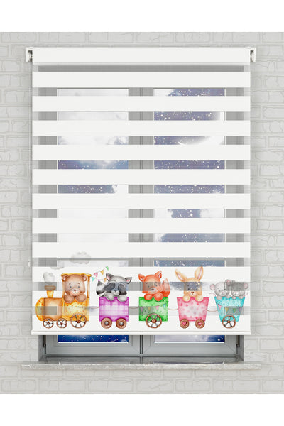 baskılı zebra perde