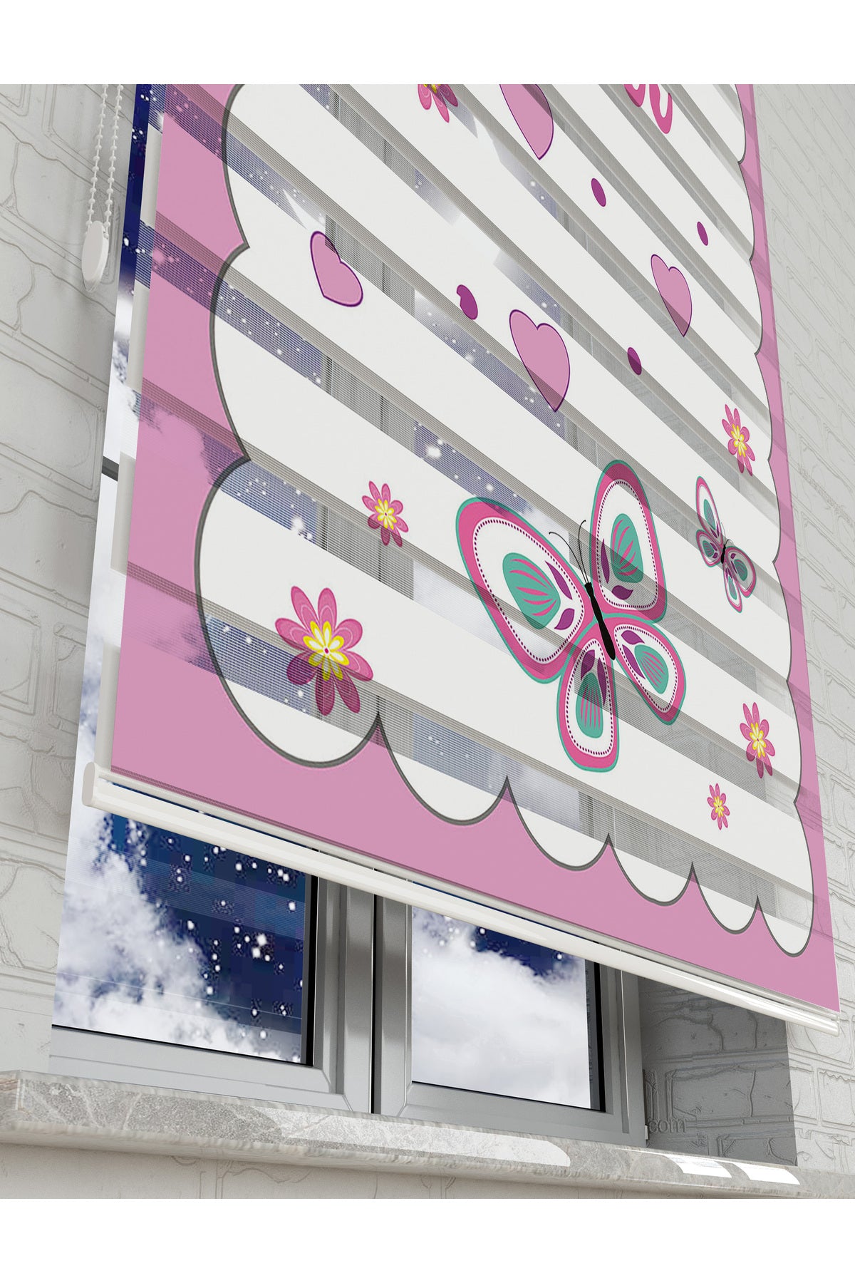 çocuk odası zebra perde