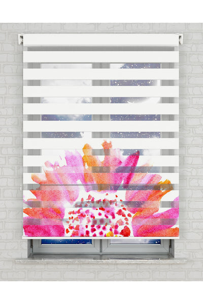 baskılı zebra perde