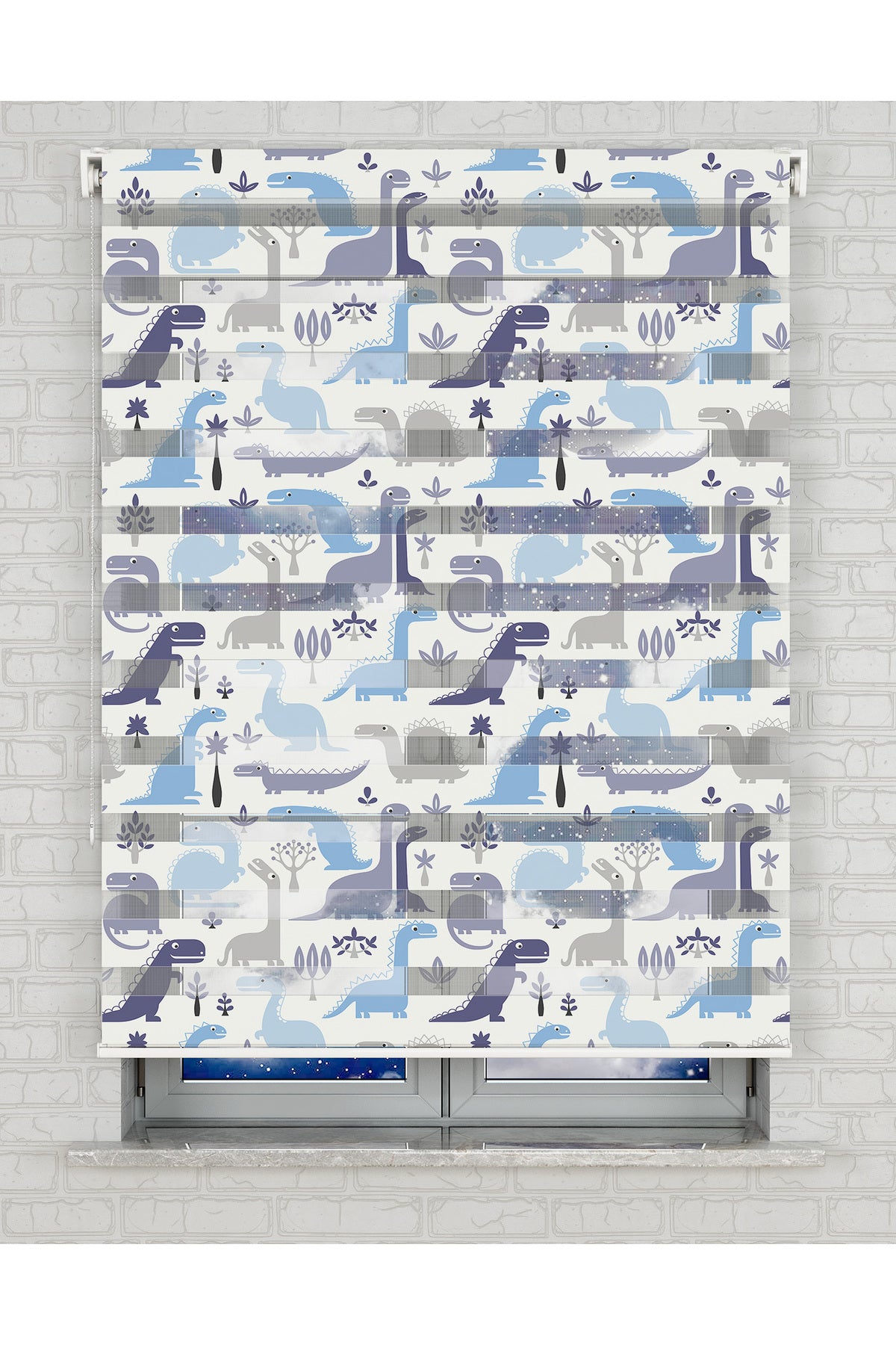 baskılı zebra perde