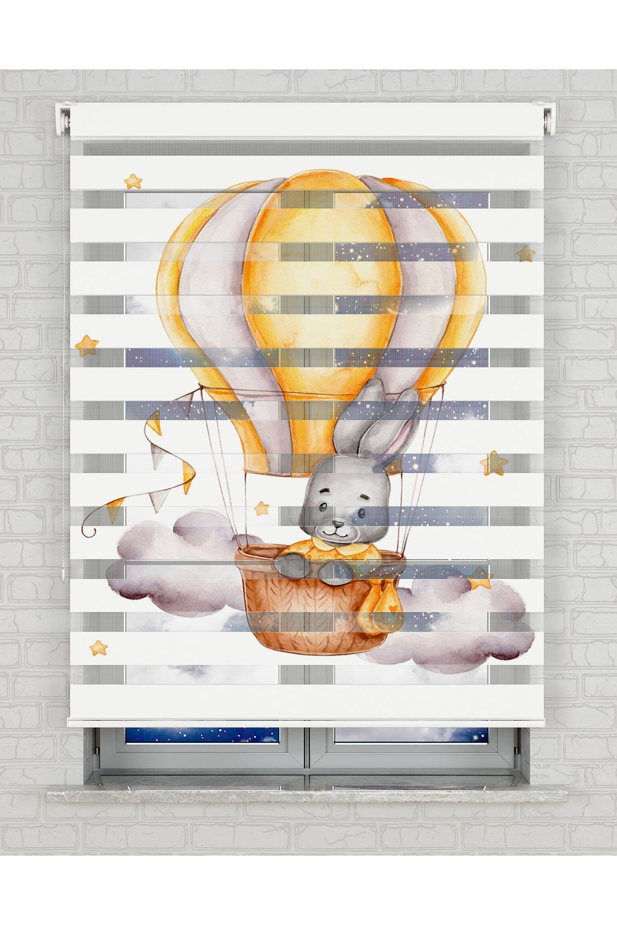 baskılı zebra perde