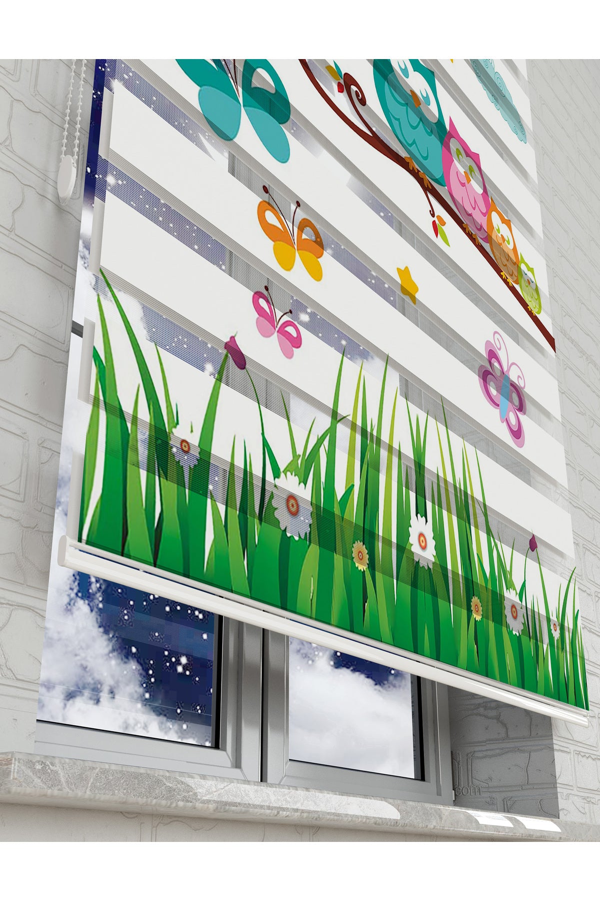 çocuk odası zebra perde