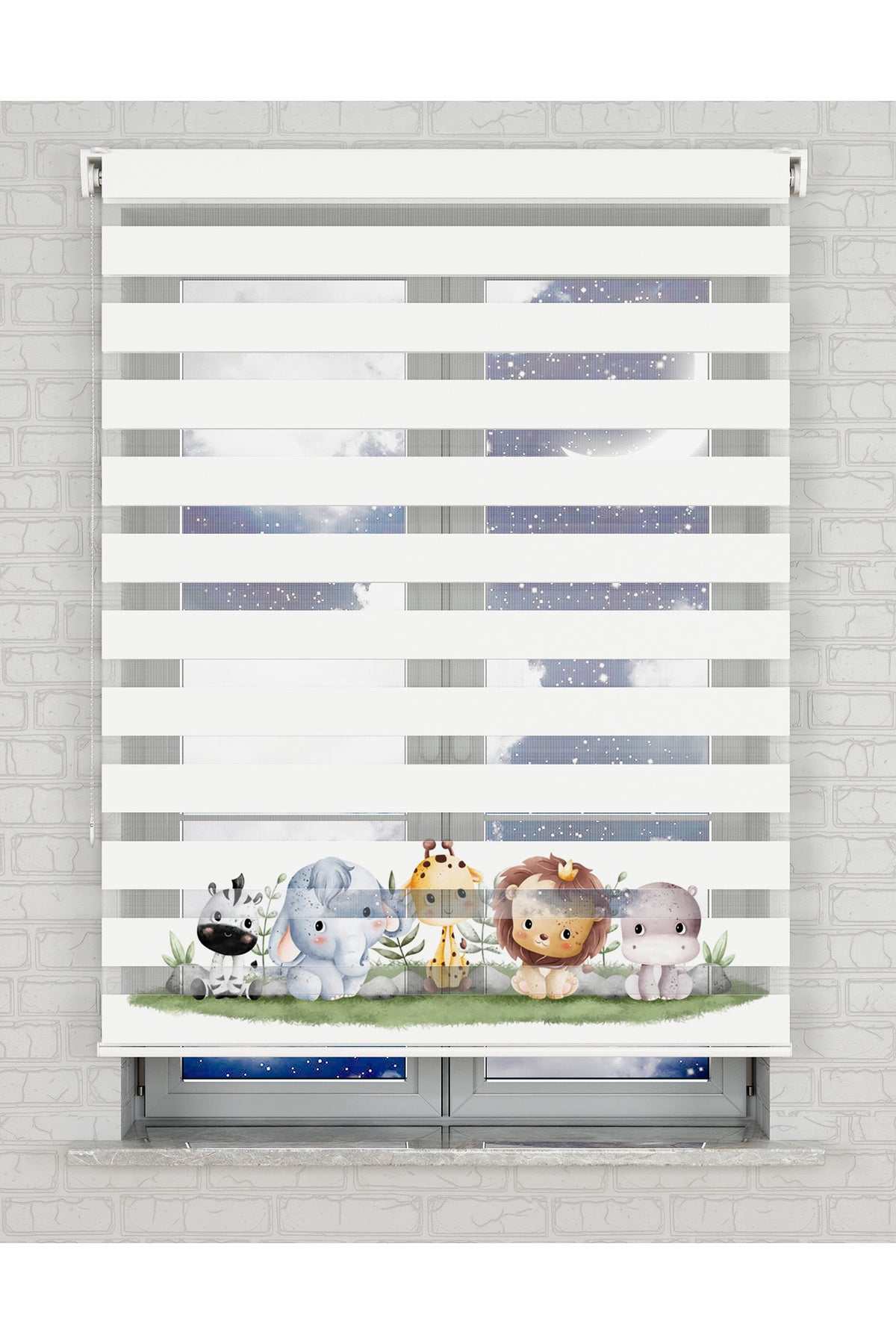 baskılı zebra perde