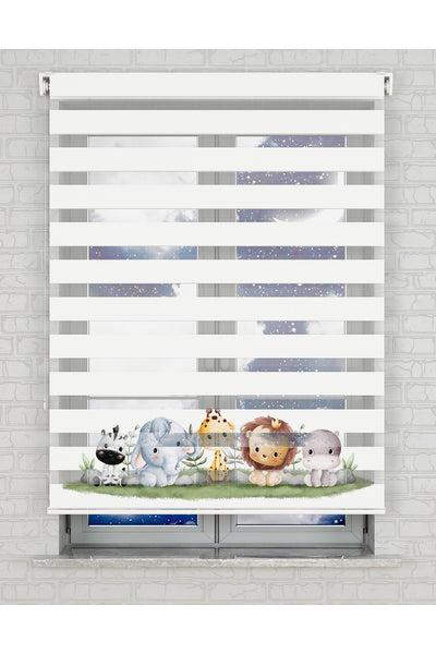 baskılı zebra perde