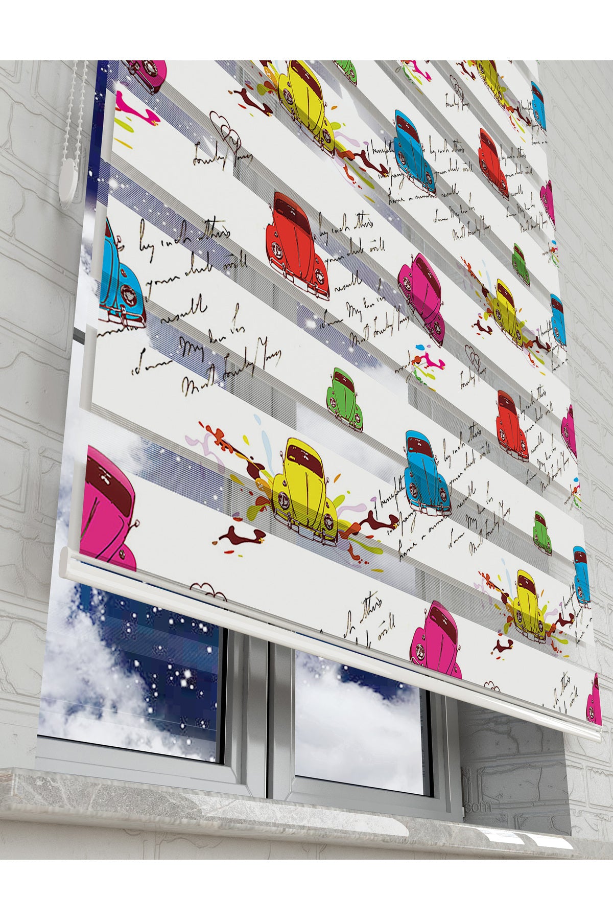 çocuk odası zebra perde