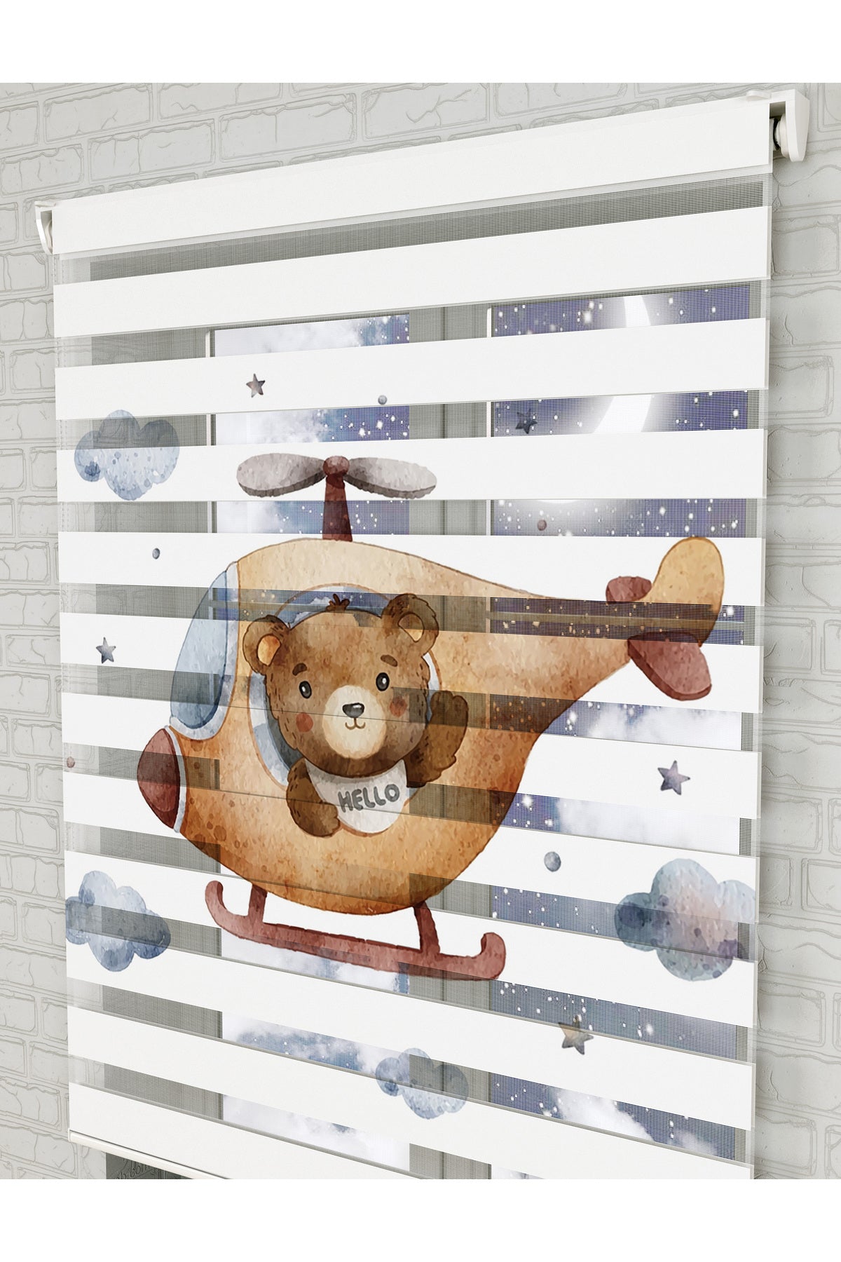 bebek odası zebra perde