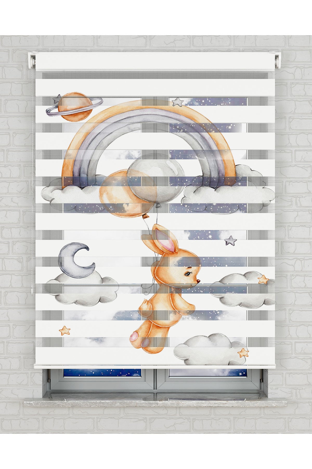 baskılı zebra perde