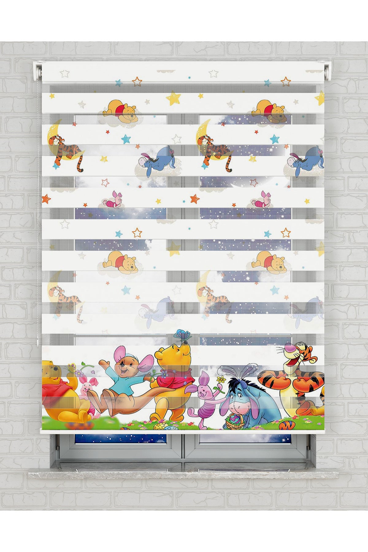 baskılı zebra perde