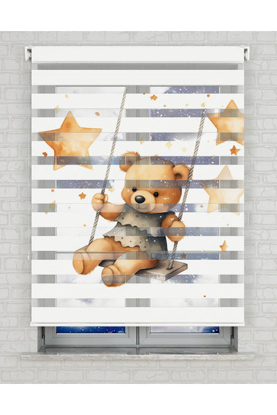 baskılı zebra perde