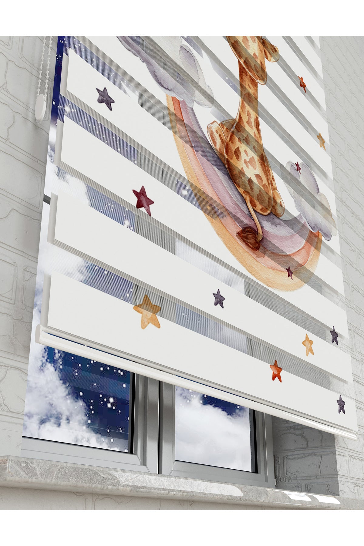 çocuk odası zebra perde