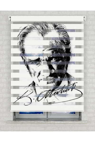 baskılı zebra perde