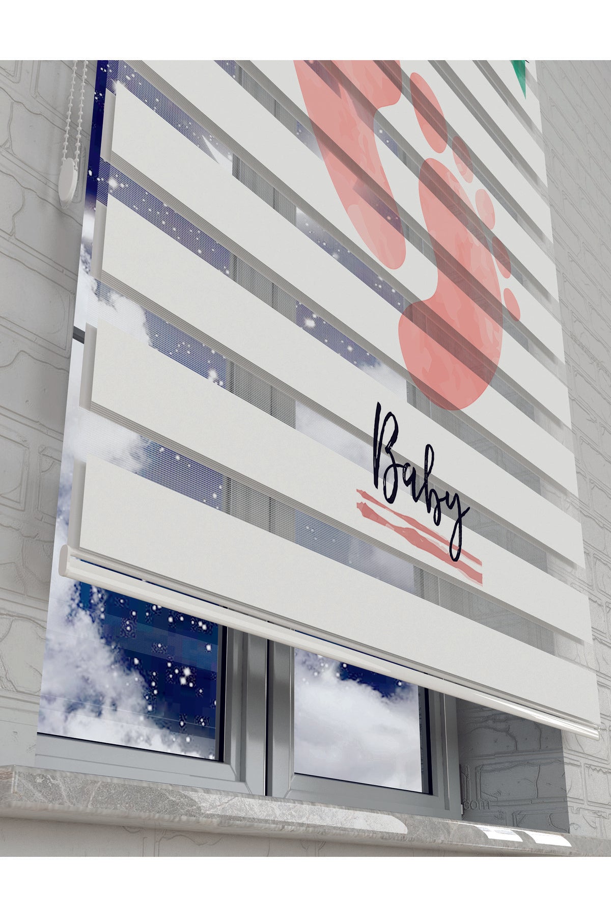 çocuk odası zebra perde