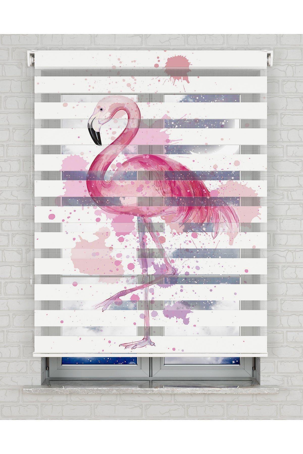 baskılı zebra perde