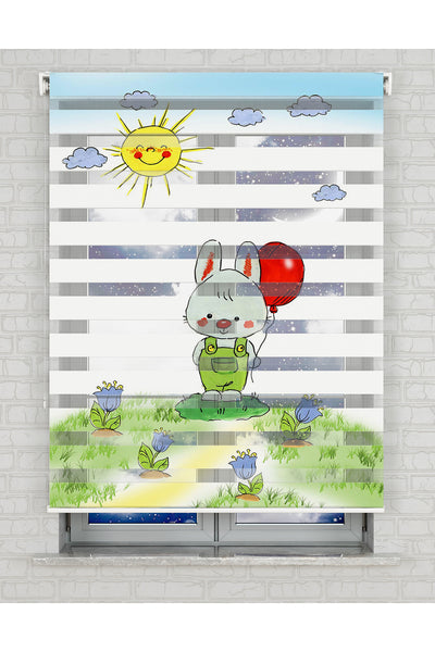 baskılı zebra perde