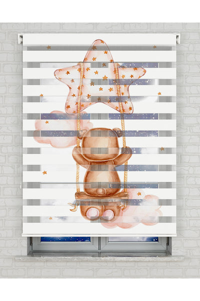 baskılı zebra perde