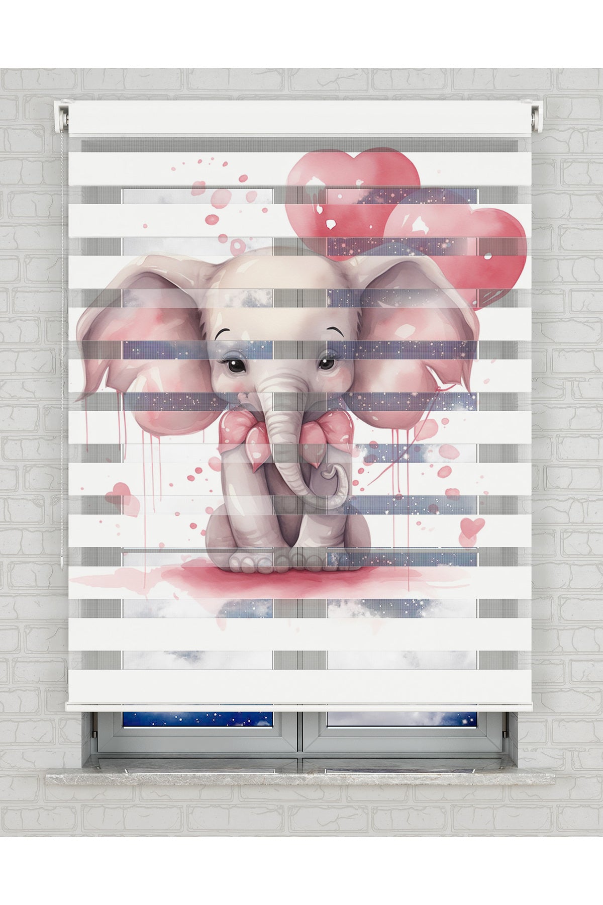 baskılı zebra perde