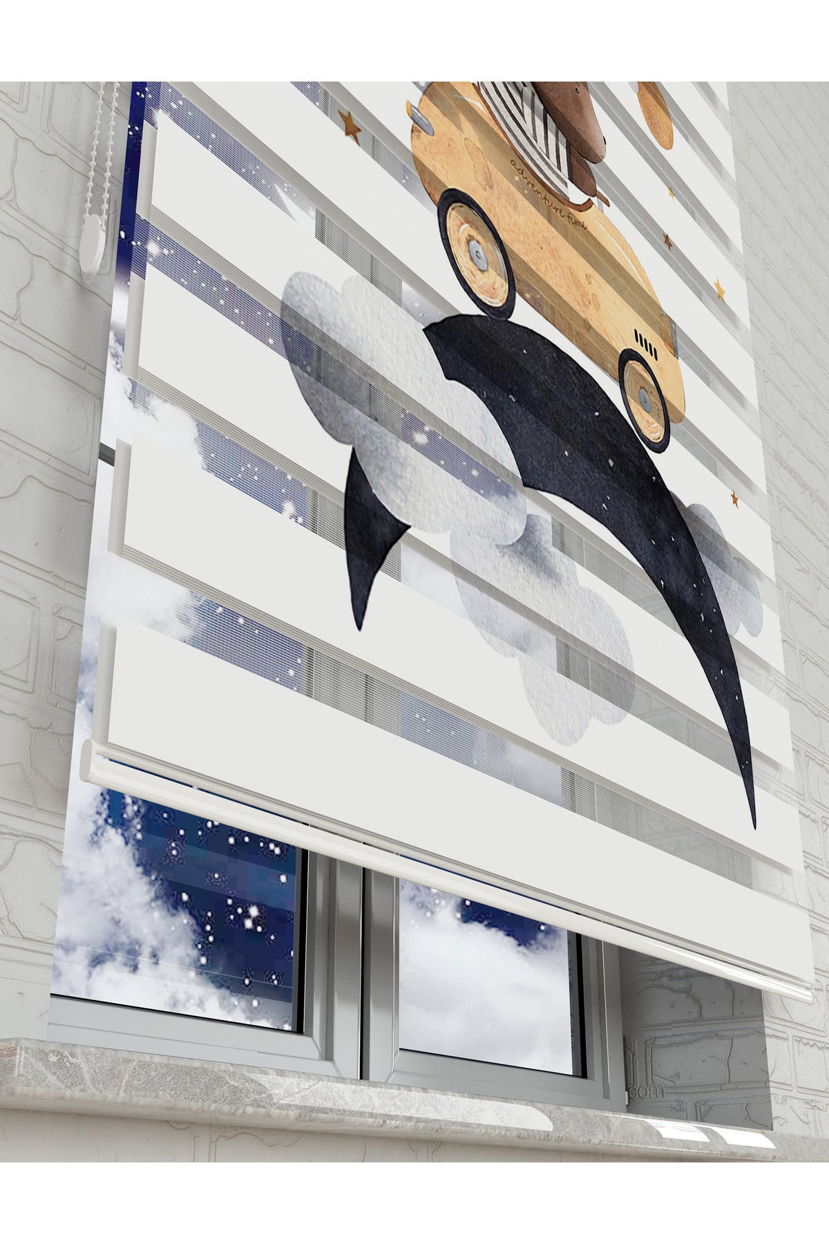 çocuk odası zebra perde