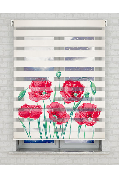 baskılı zebra perde