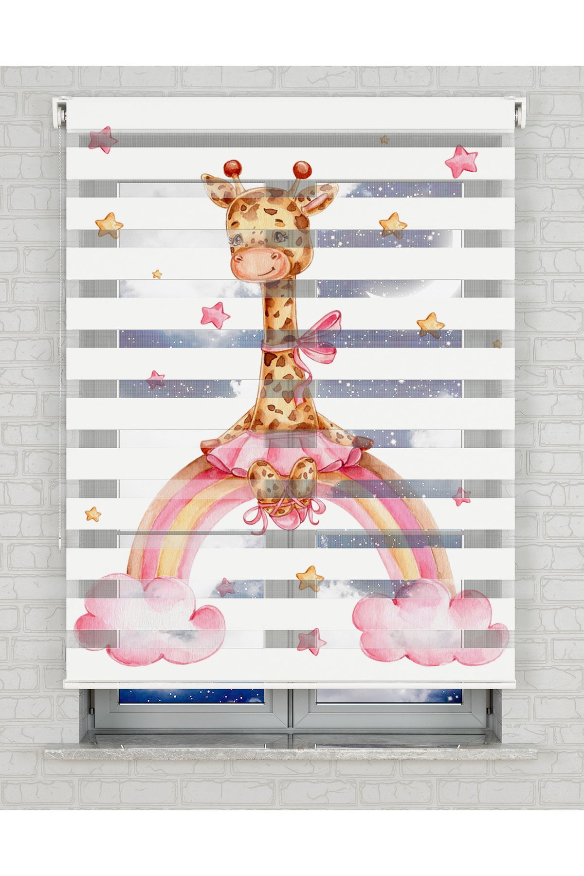 baskılı zebra perde