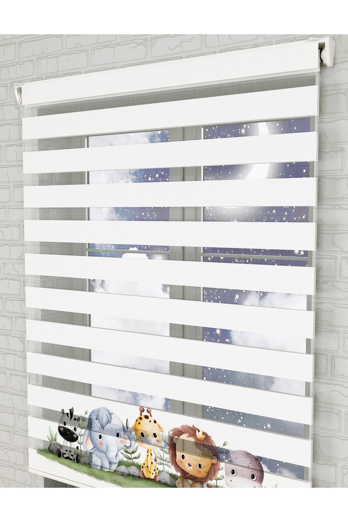 bebek odası zebra perde