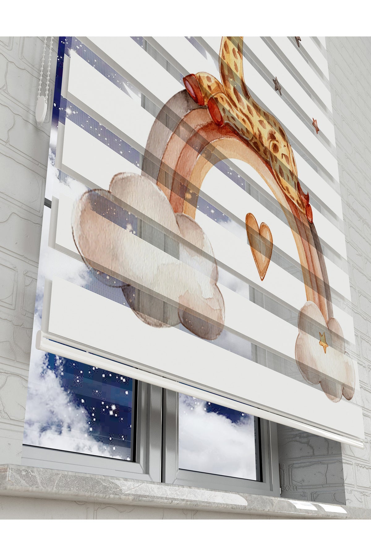 çocuk odası zebra perde