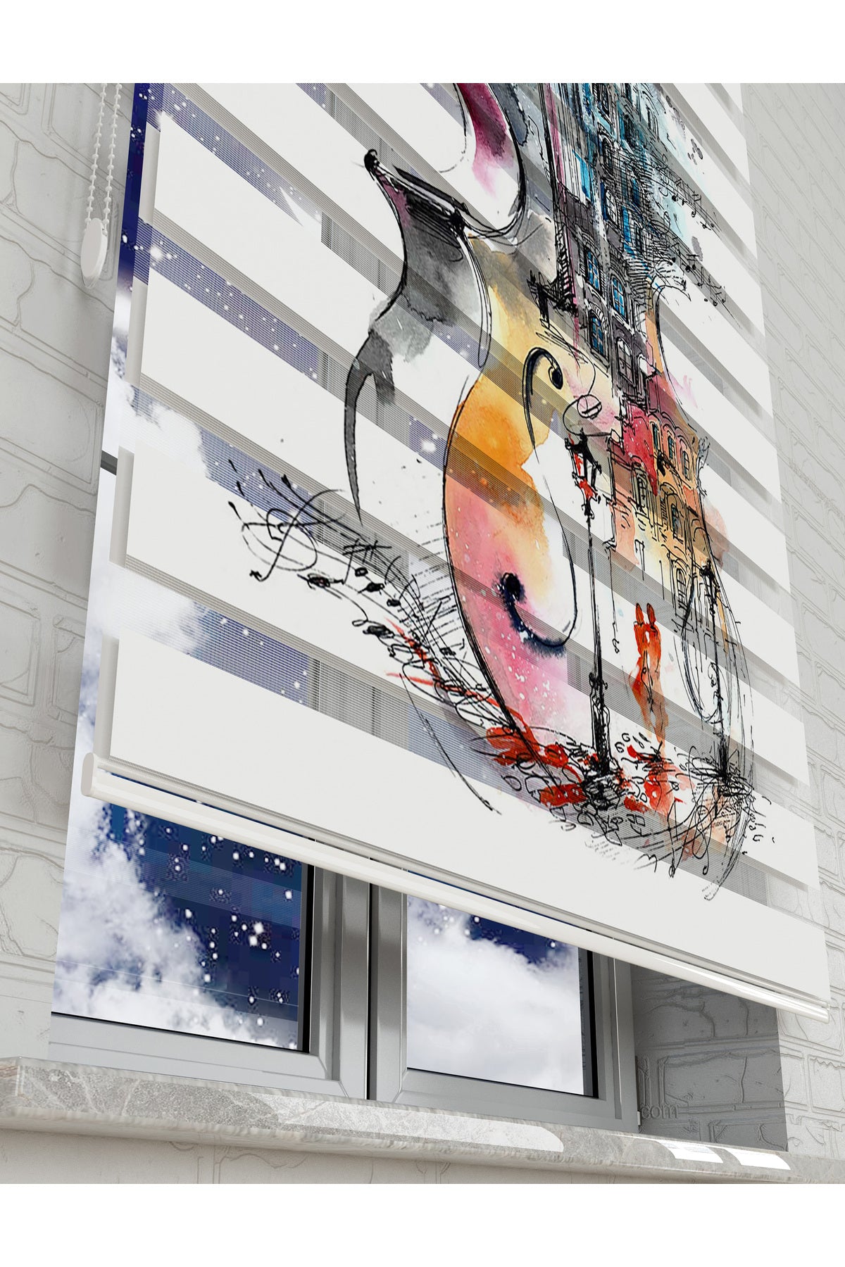 çocuk odası zebra perde