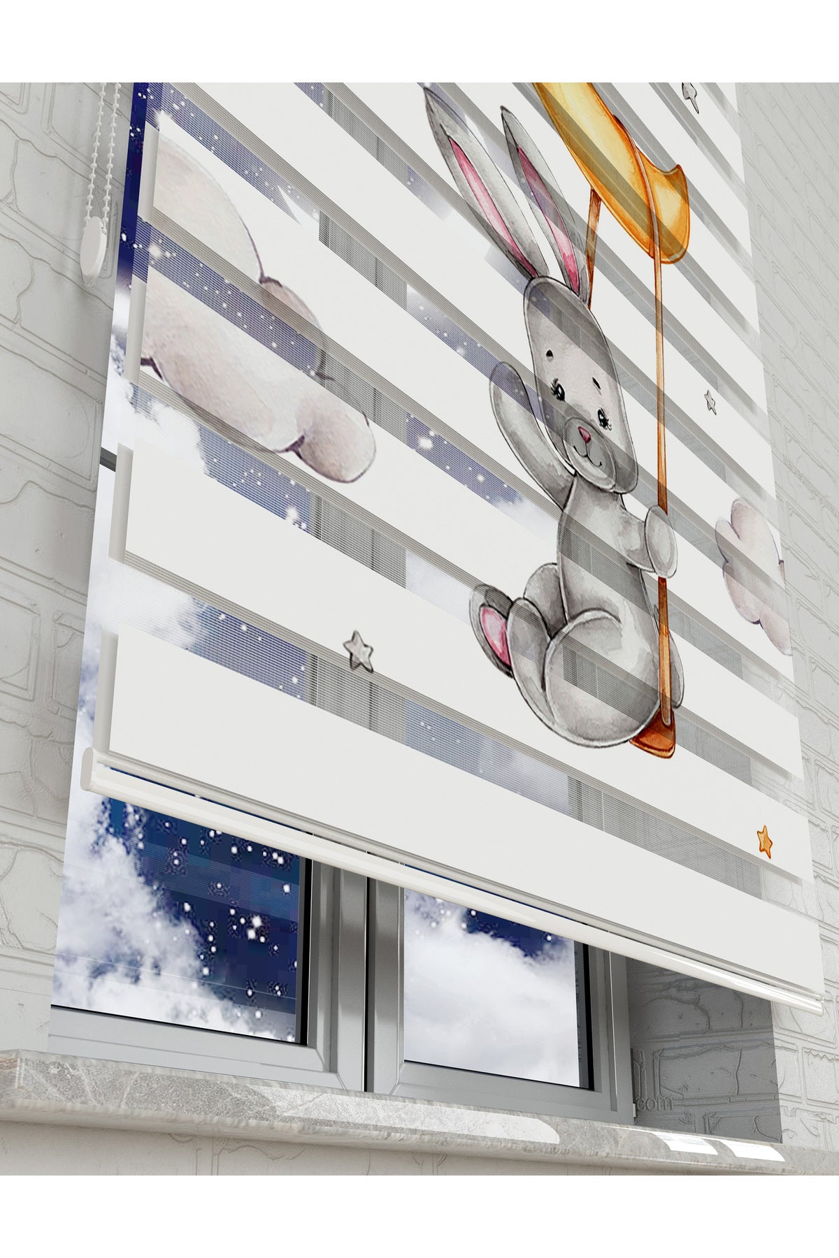 çocuk odası zebra perde