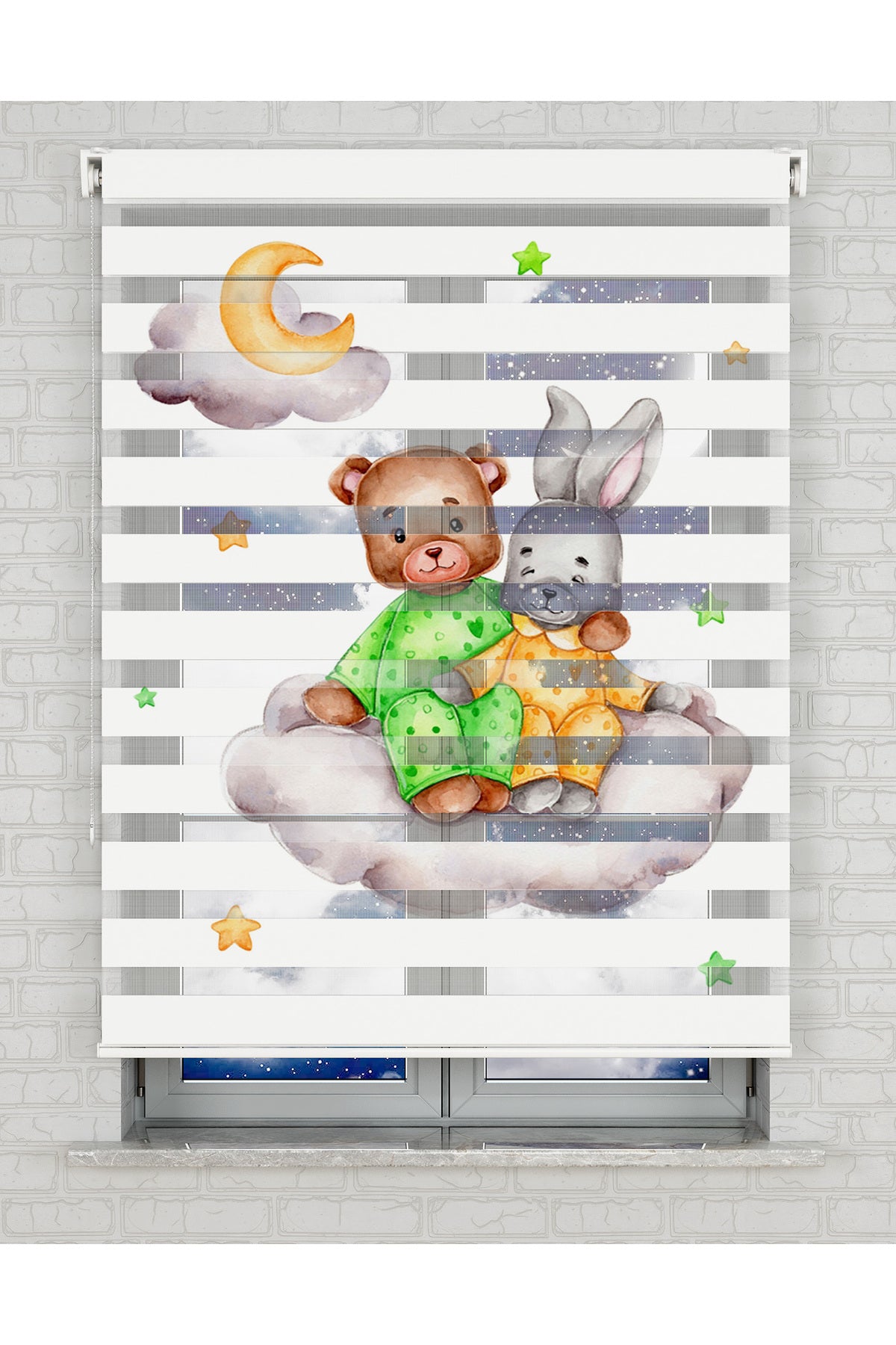 baskılı zebra perde