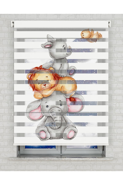 baskılı zebra perde