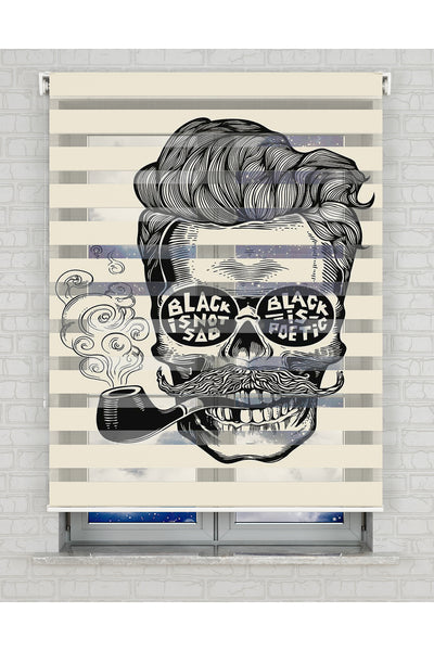 baskılı zebra perde