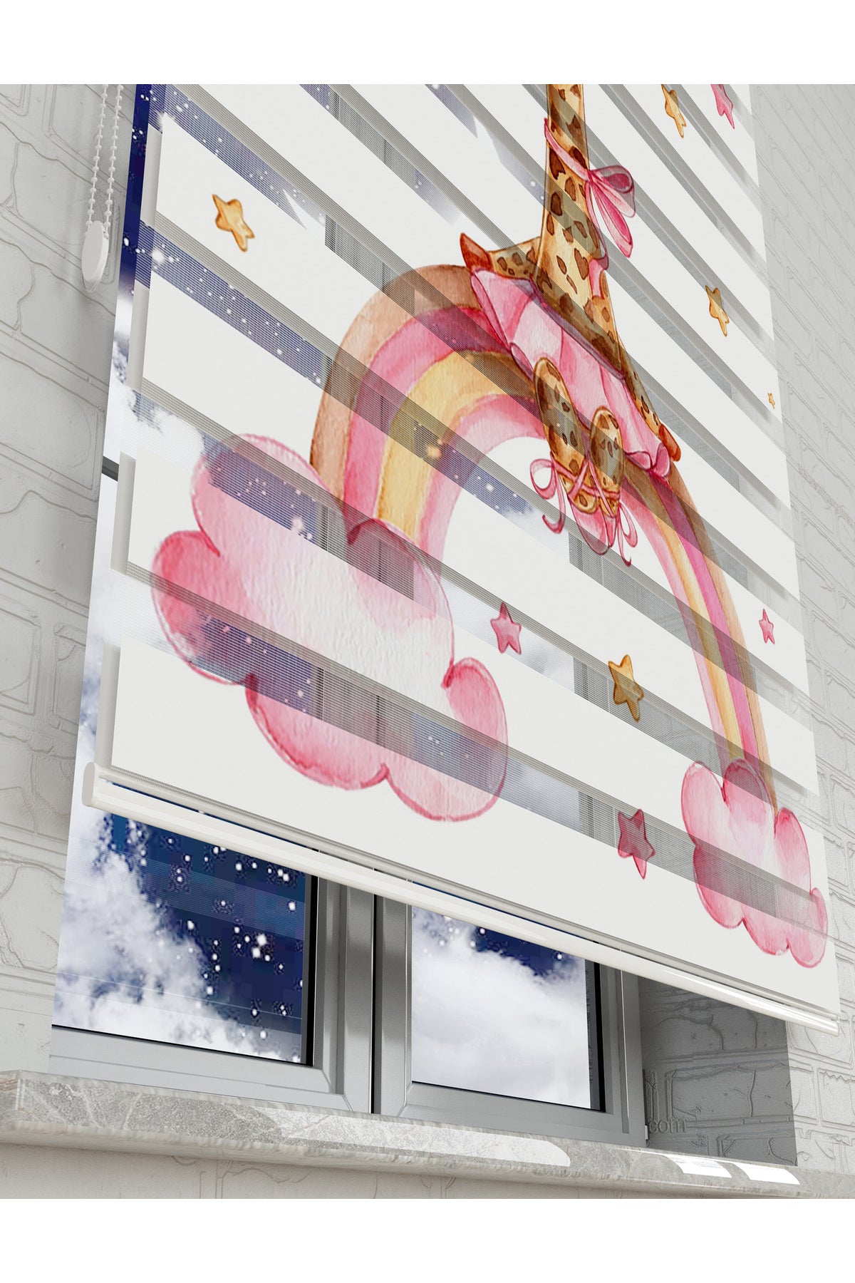 çocuk odası zebra perde