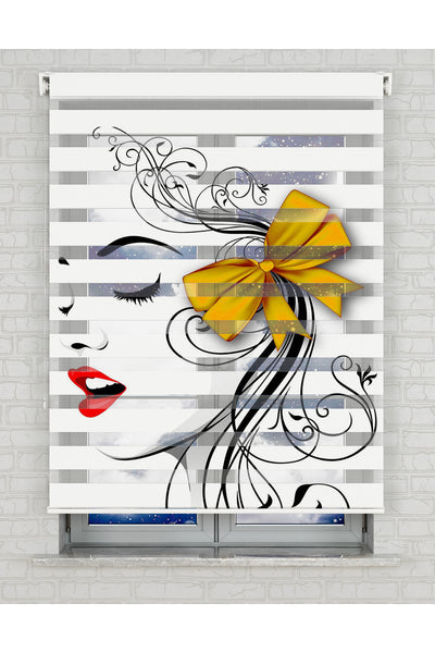 baskılı zebra perde