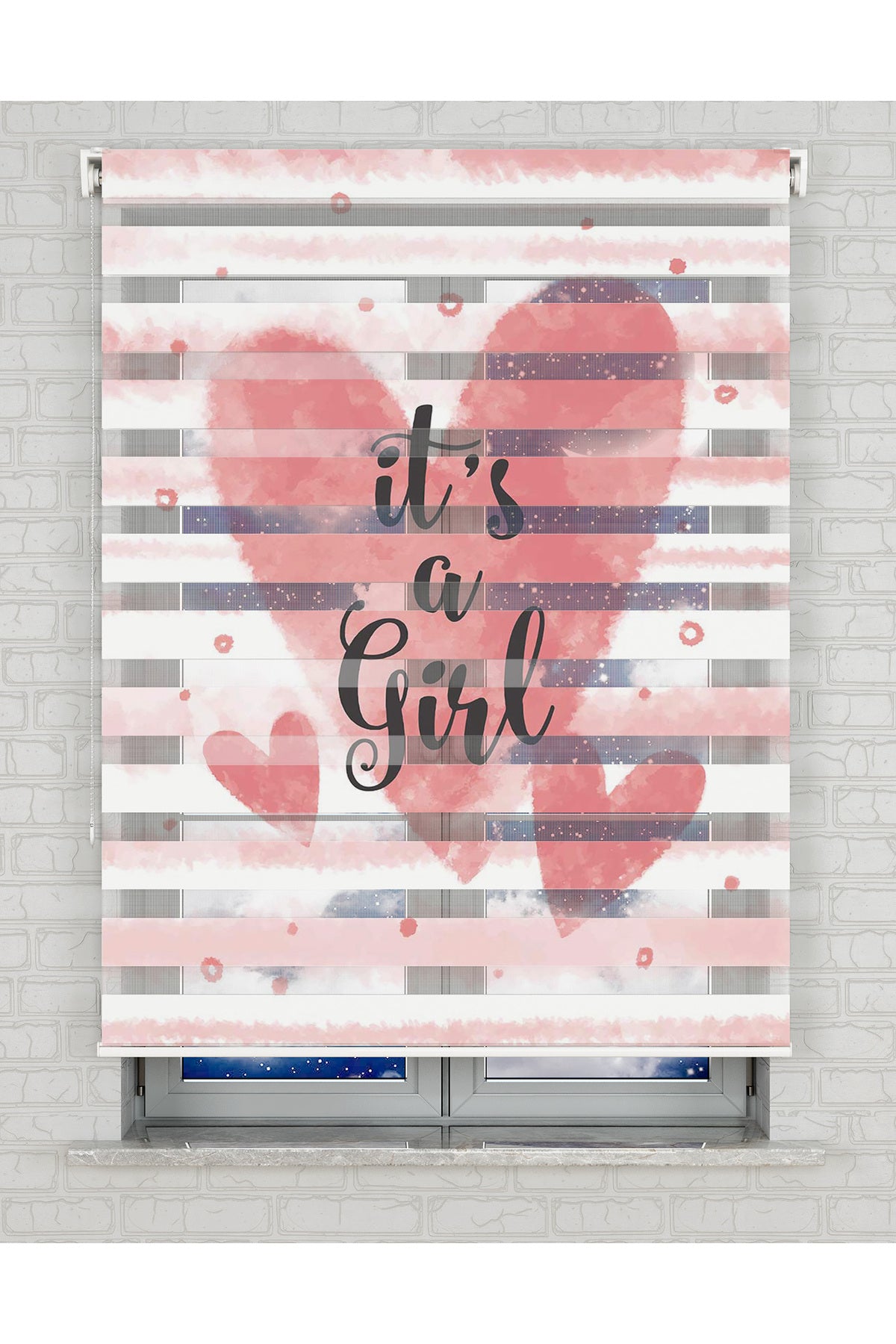 baskılı zebra perde