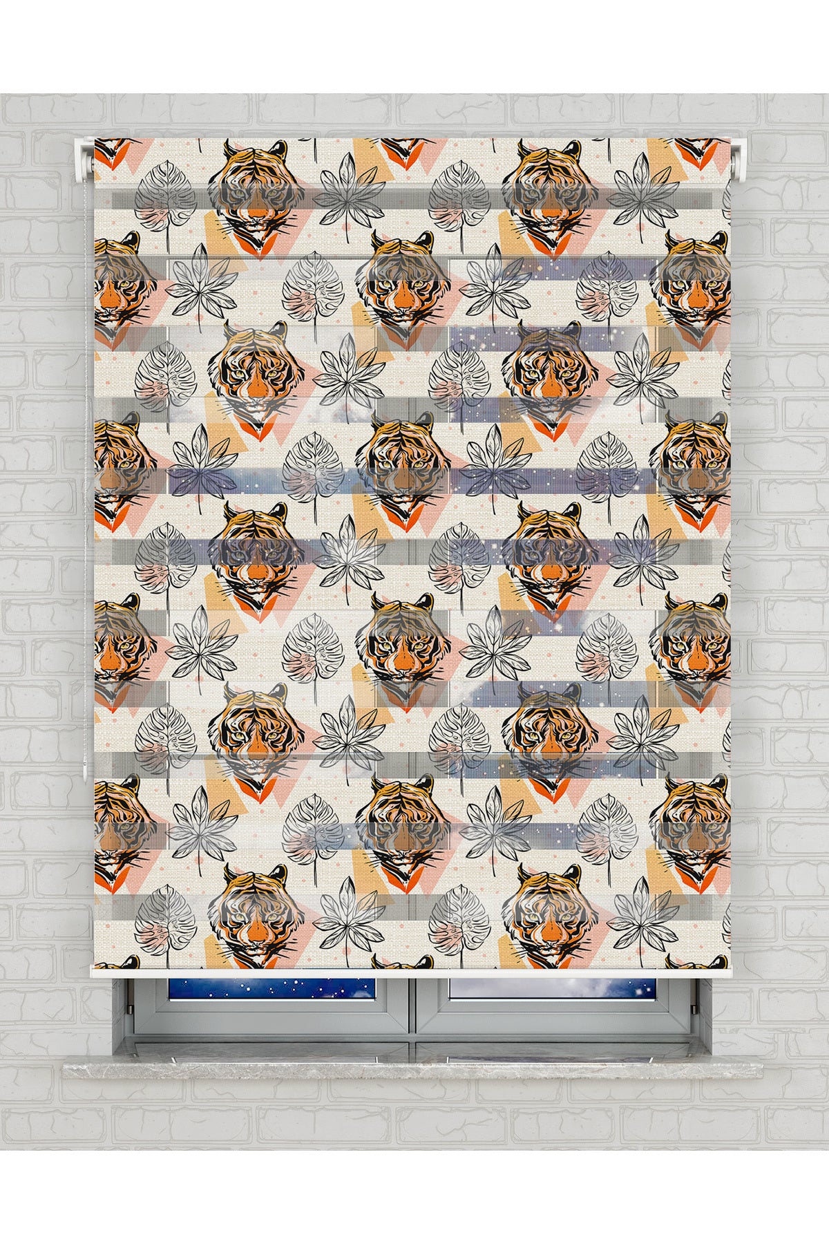 baskılı zebra perde