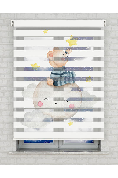 baskılı zebra perde