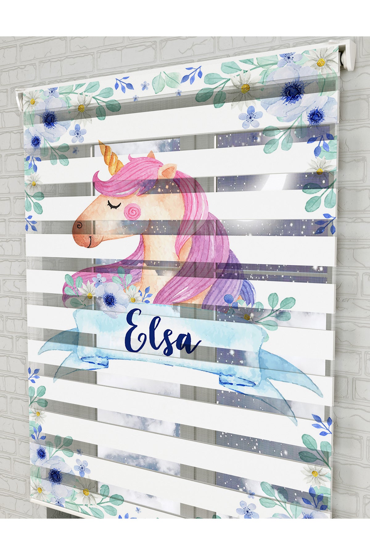 bebek odası zebra perde