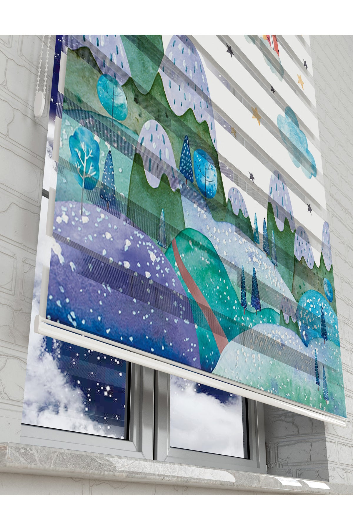 çocuk odası zebra perde