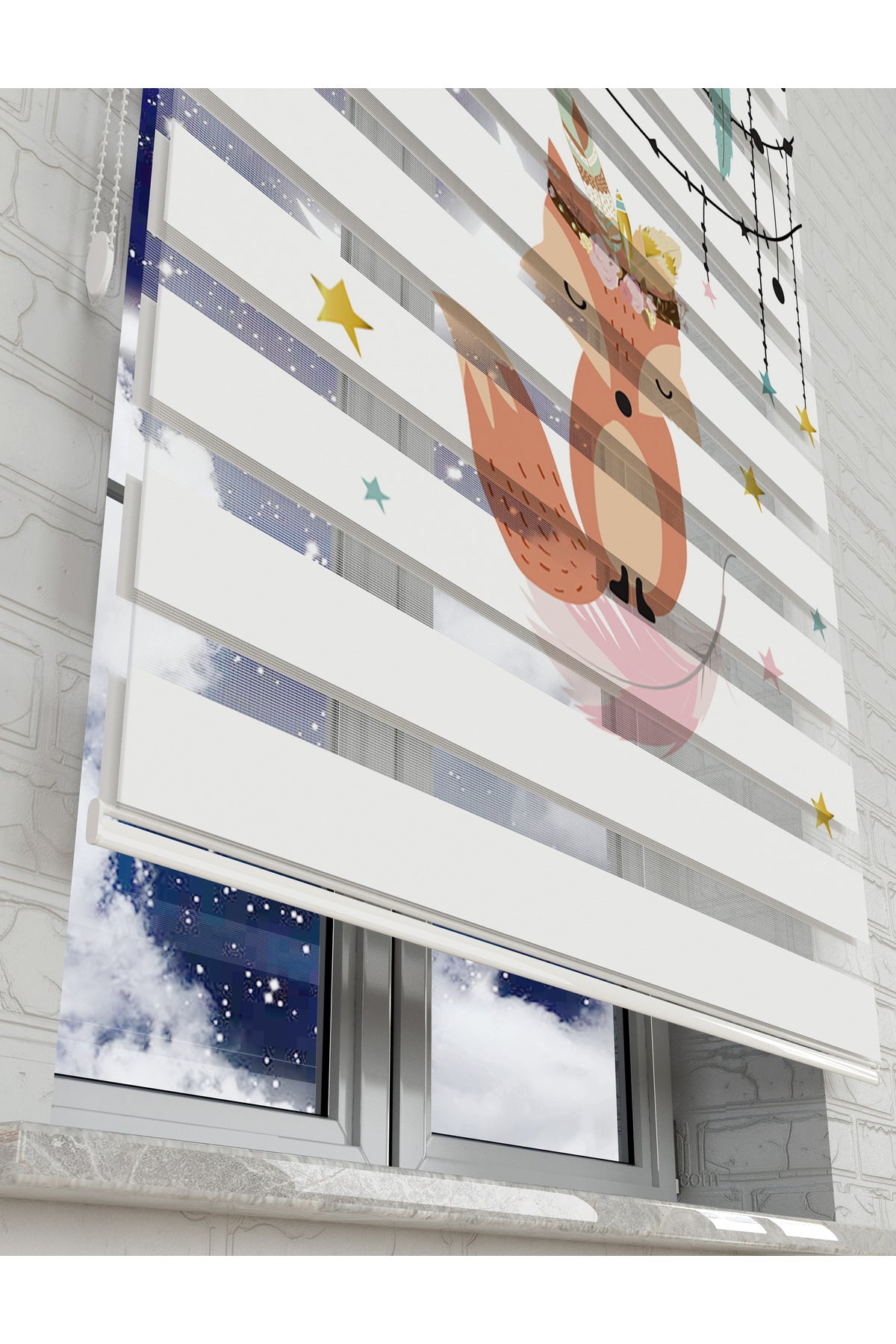 çocuk odası zebra perde