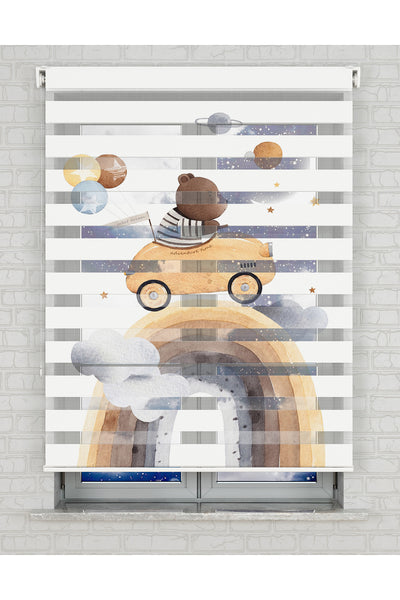 baskılı zebra perde