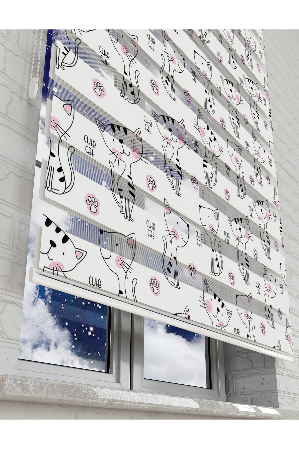 çocuk odası zebra perde