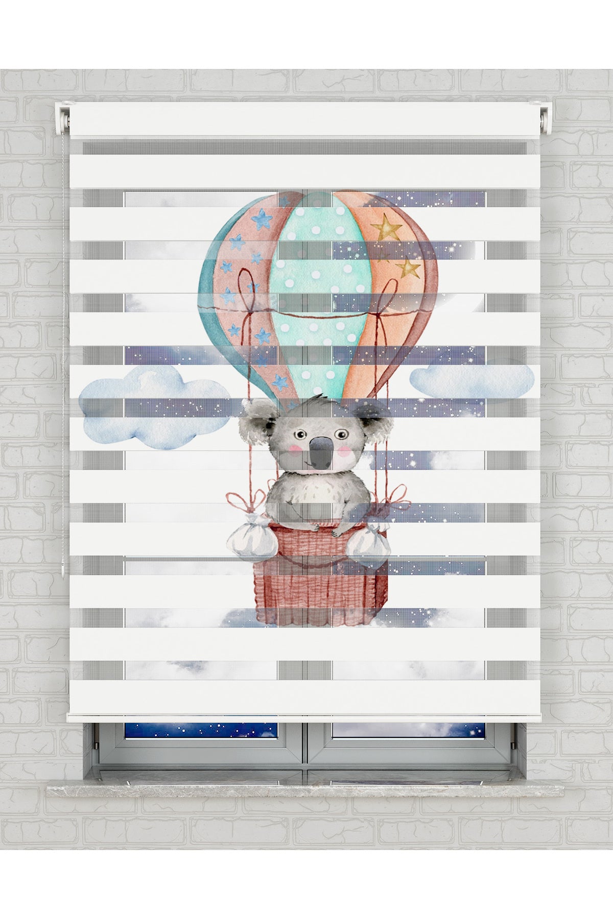 baskılı zebra perde