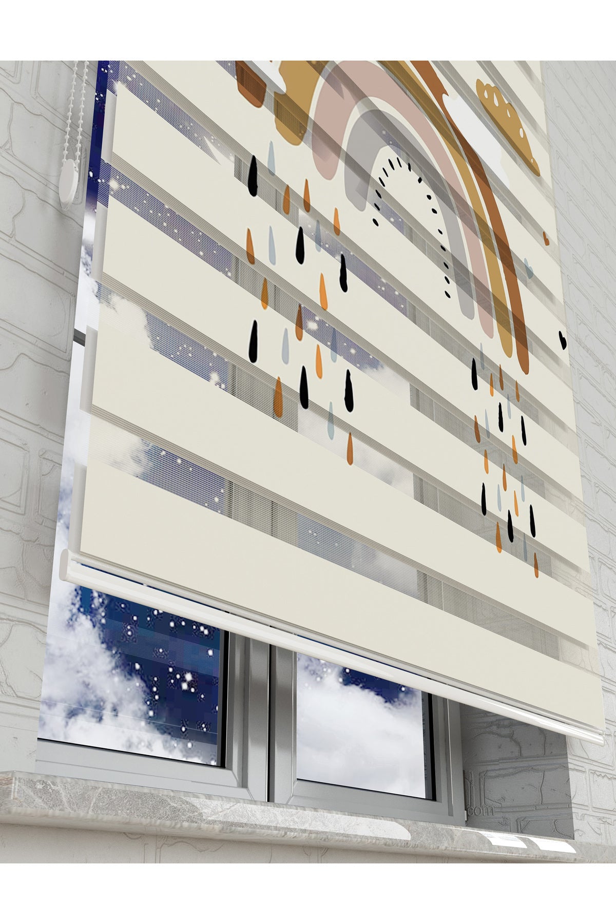 çocuk odası zebra perde