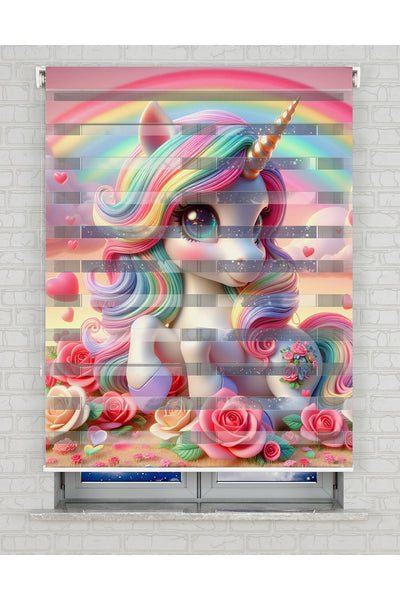 baskılı zebra perde