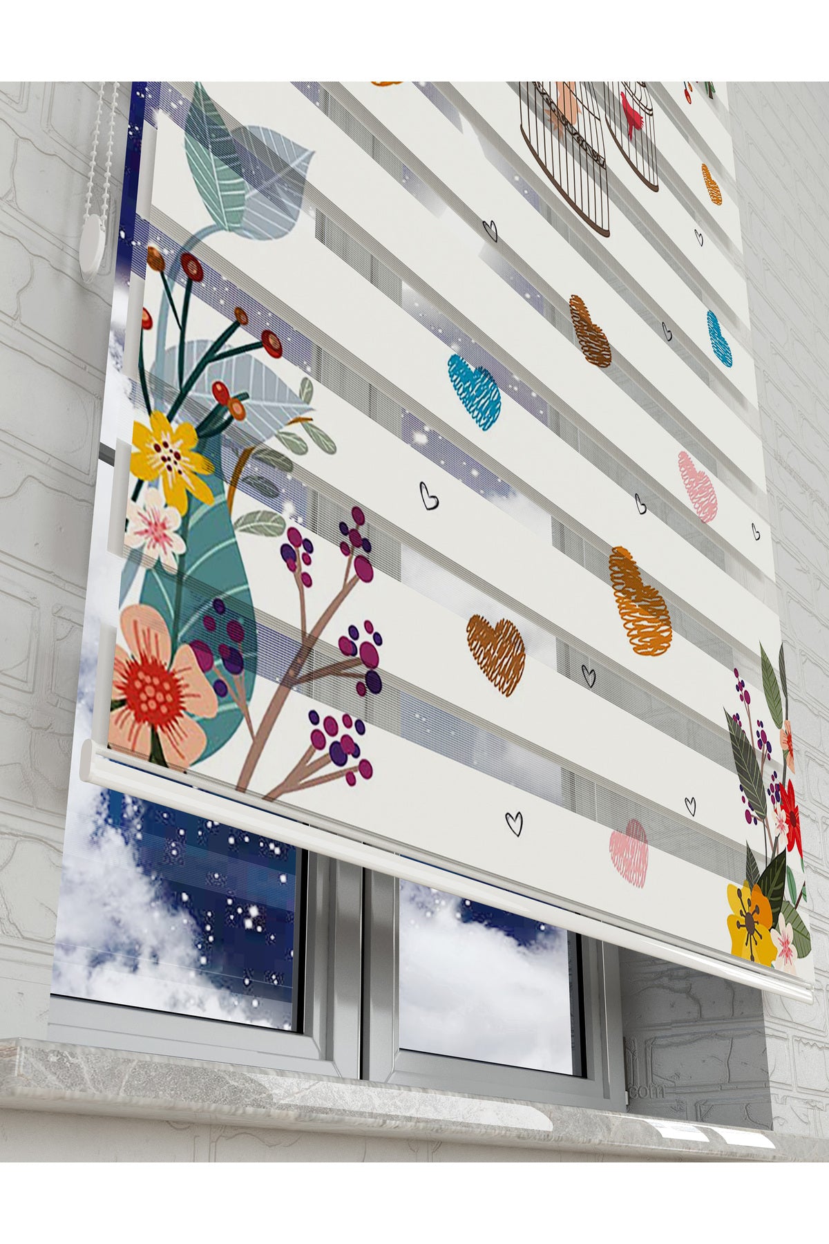 çocuk odası zebra perde