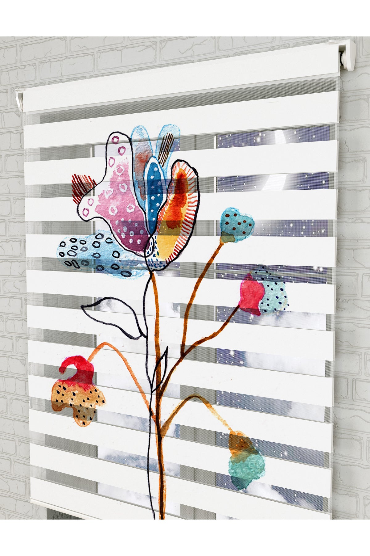 bebek odası zebra perde