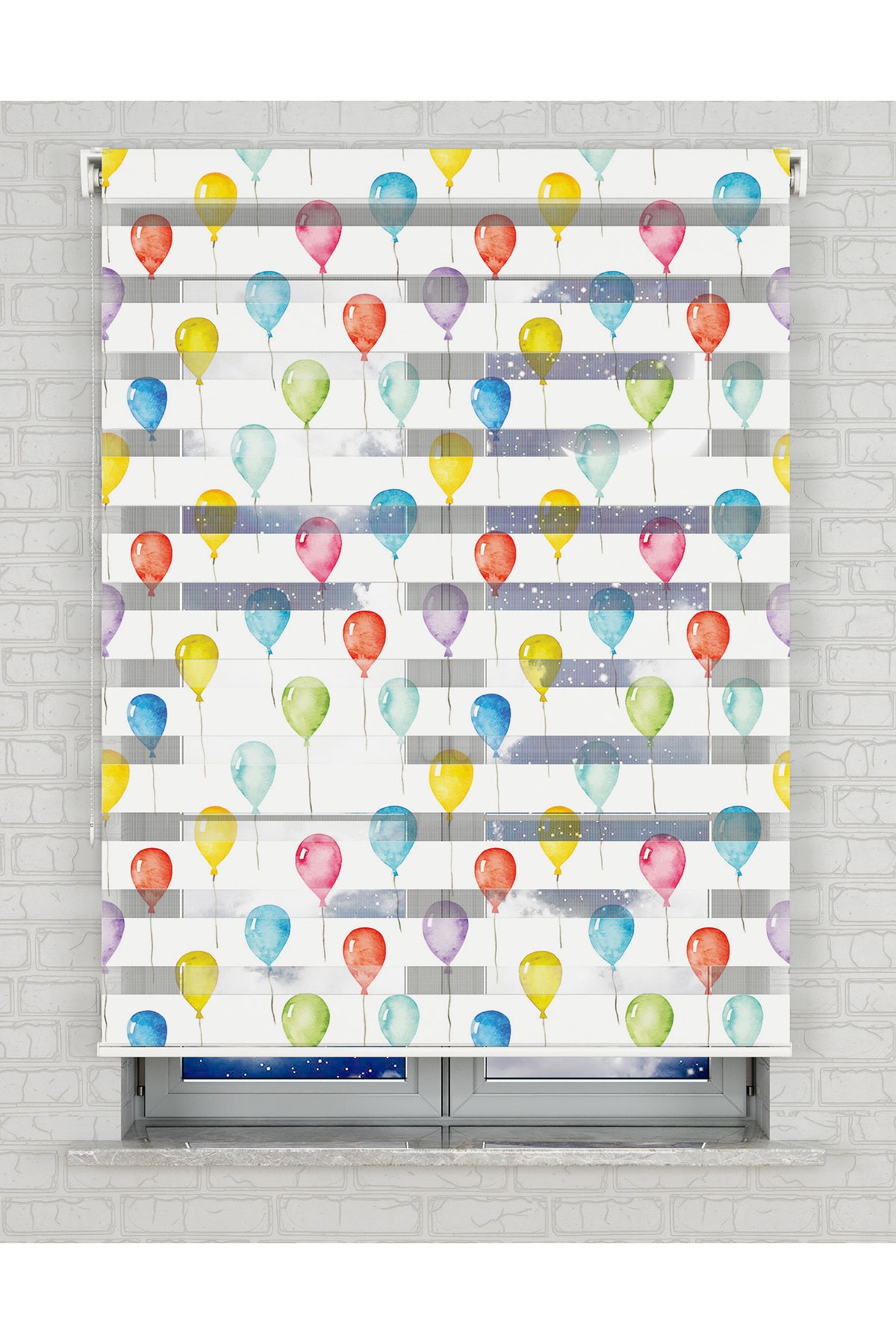 baskılı zebra perde