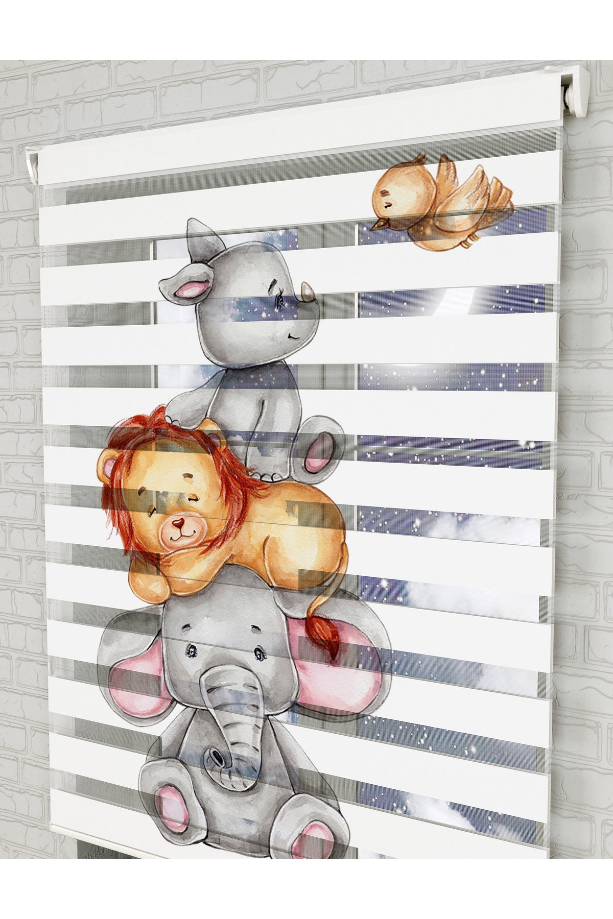 bebek odası zebra perde