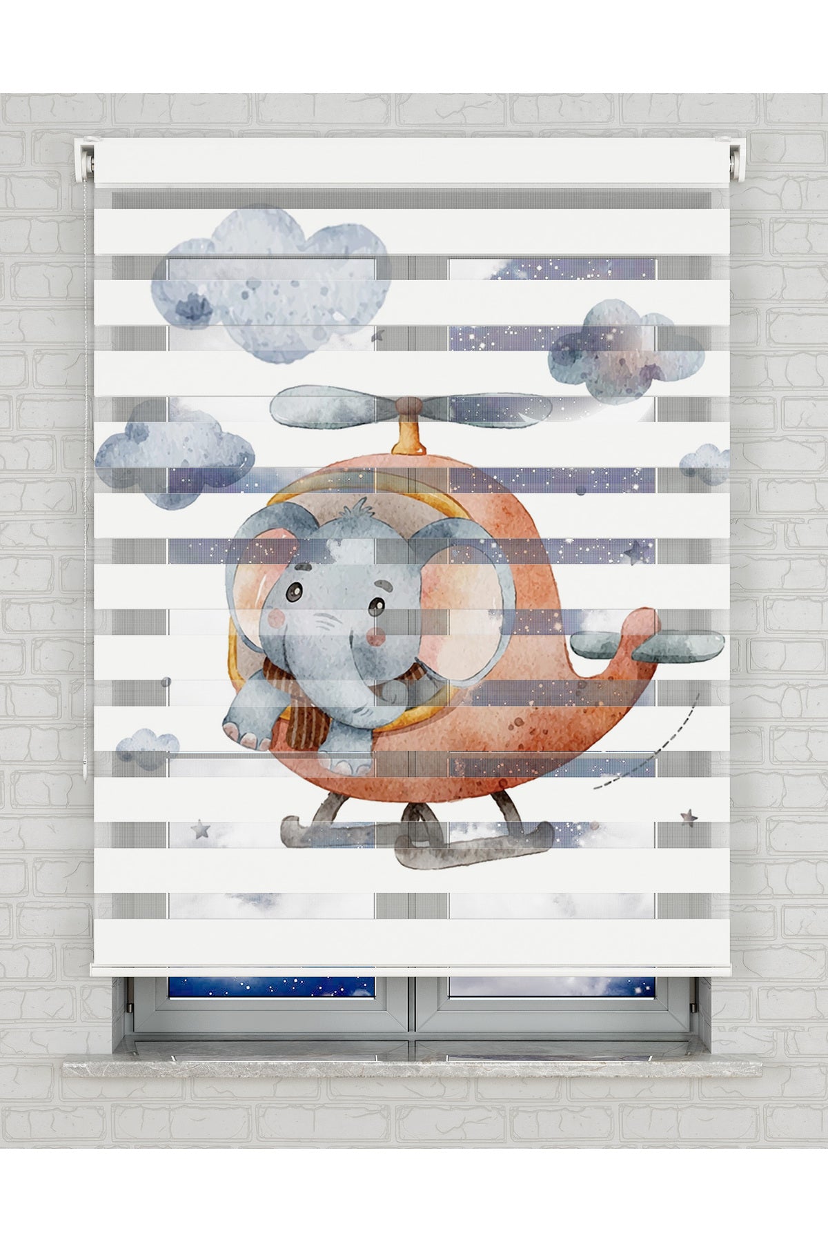 baskılı zebra perde