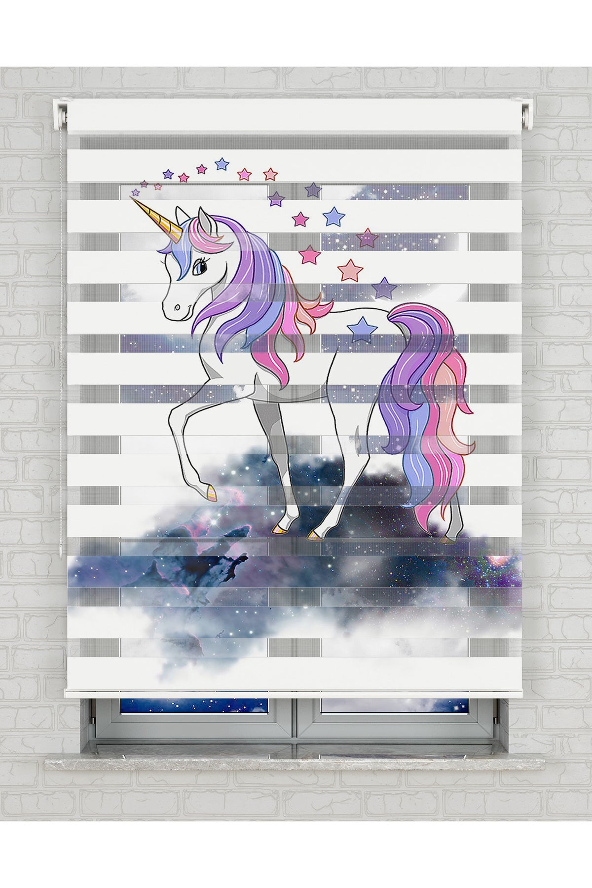 baskılı zebra perde